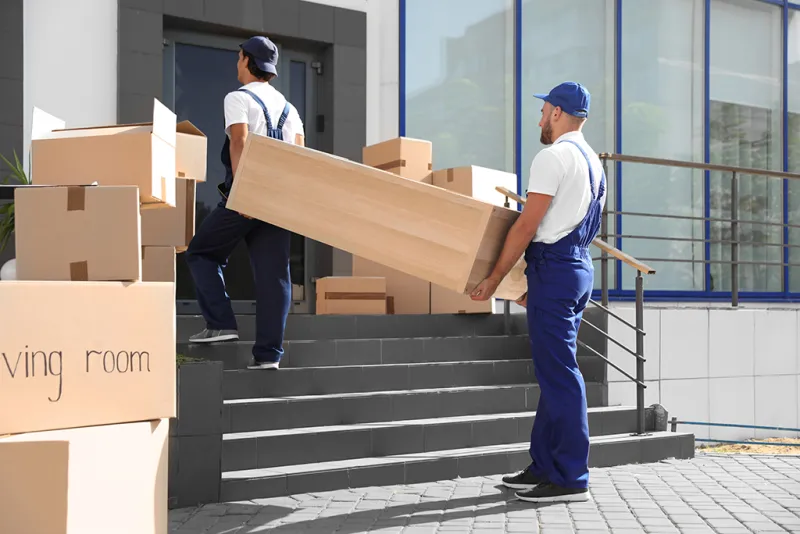 movers boxes stairs
